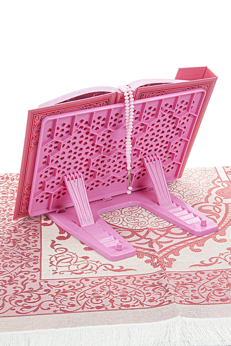 Lectern, Holy Quran and Prayer Mat Set - Pink for My Daughter - 5