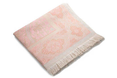 Luxurious Light Color Ottoman Taffeta Prayer Rug - 0210 - Pink Color - 2