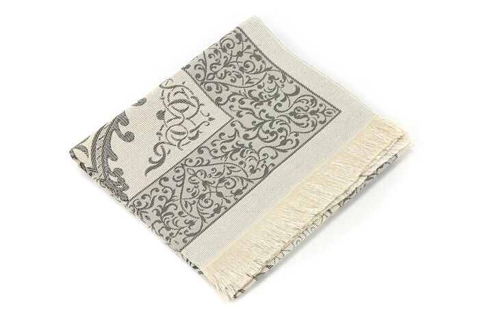 Luxurious Light Color Ottoman Taffeta Prayer Rug - 0210 Gray - 2