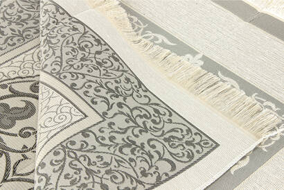 Luxurious Light Color Ottoman Taffeta Prayer Rug - 0210 Gray - 3