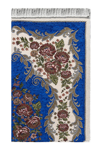 Luxury Gülce Chenille Prayer Rug Blue - 2