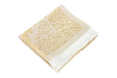 Luxury Light Color Ottoman Taffeta Prayer Rug Gold - 2