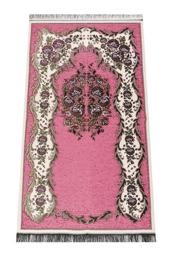 Luxury Rose Chenille Prayer Rug Fuchsia - 1