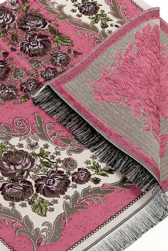 Luxury Rose Chenille Prayer Rug Fuchsia - 3