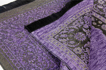 Luxury Mihrab Thick Chenille Prayer Rug Lila - 3