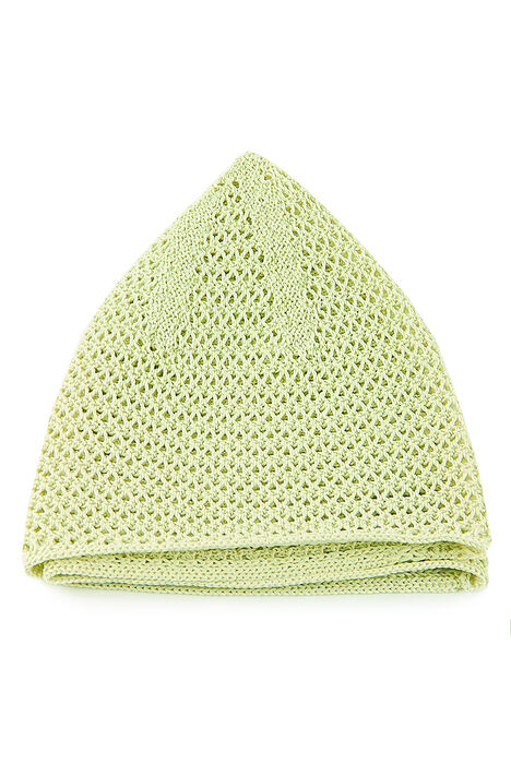 Luxury Steel Knitted Prayer Cap Pistachio 1 Piece - 4