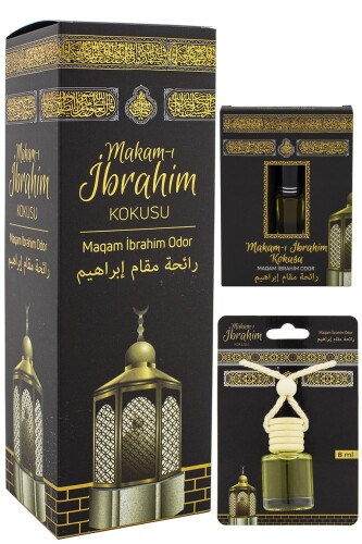 Makamı İbrahim Kokusu 400ml Sprey Ve Makamı İbrahim Kokusu 8 Ml Araba Kokusu Cam Şişe Ve Makamı İbrahim Alkolsüz Esans 3Ml - 1