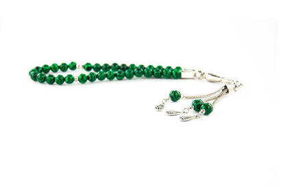 Malachite Ceyt Stone 33-Piece Rosary - 2