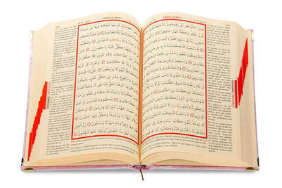 Mealli Koran - Velvet Coated - Allah Word - Medium Size - Pink Color - 3