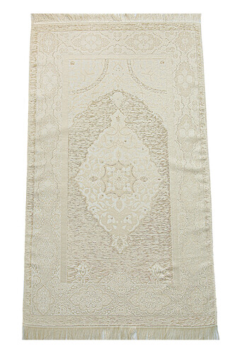 Medina Calligraphy Quran and Dowry Prayer Rug Set Cream, Suitable for the Bride's Package - 6