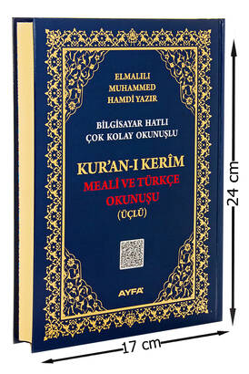 Medium Size Quran Translation and Turkish Recitation - Triple - 1