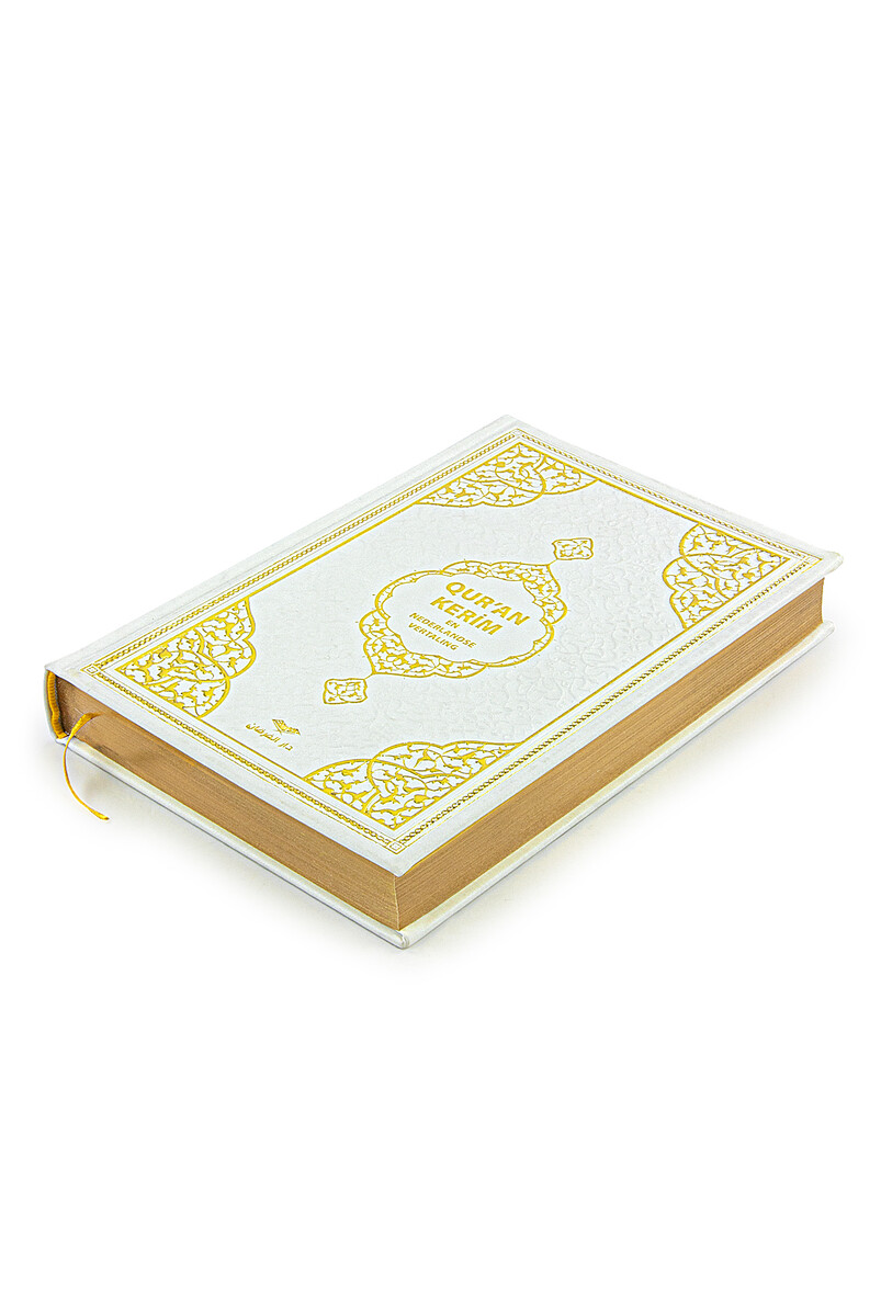 Medium Size Quran with Dutch Mealli White Dutch - Quran Kerim En Nederlandse Vertaling - 2