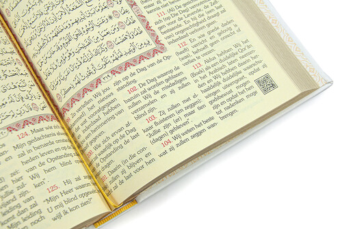 Medium Size Quran with Dutch Mealli White Dutch - Quran Kerim En Nederlandse Vertaling - 4