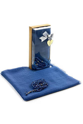 Mevlid Gift Set - Rosary - Covered - Blue Color - 1