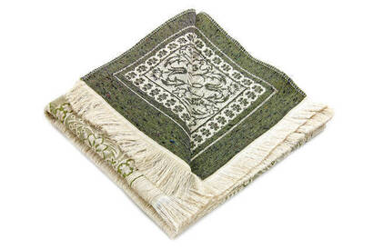 Mihrab Chenille Lux Prayer Rug Green - 3