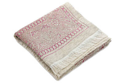 Mihrab Chenille Lux Prayer Rug Pink - 2