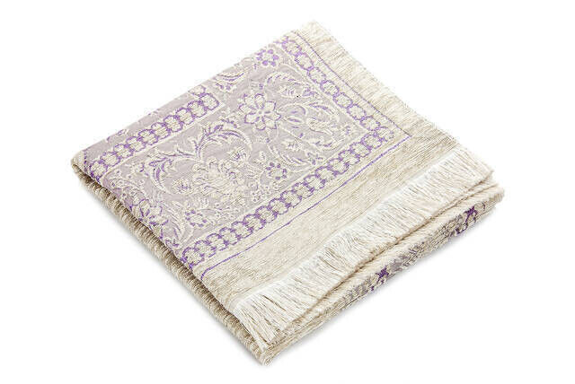 Mihrab Chenille Lux Prayer Rug Purple - 2