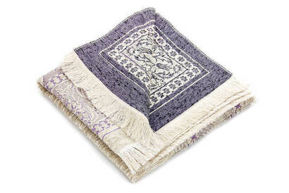 Mihrab Chenille Lux Prayer Rug Purple - 3