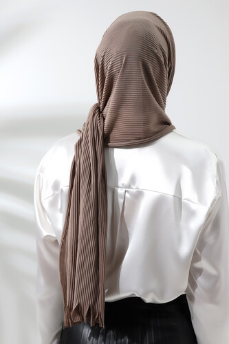 Mink Hijab Ready Made Practical Corded Cotton Shawl - 6