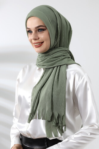 Mint Hijab Ready Made Practical Corded Cotton Shawl - 2