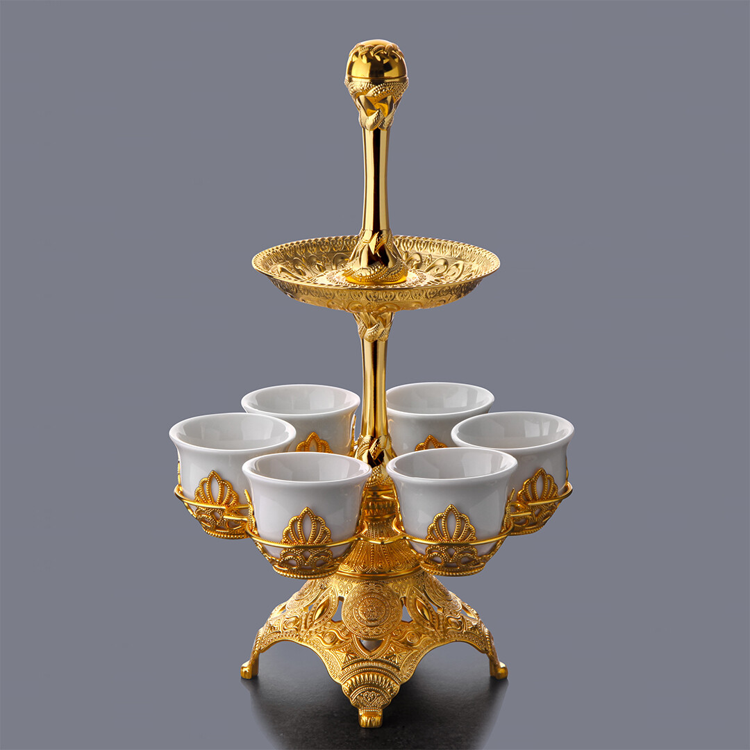 Mırra Presentation Set with Two Layer Table Gold - 3