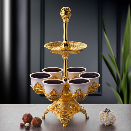 Mırra Presentation Set with Two Layer Table Gold - 1