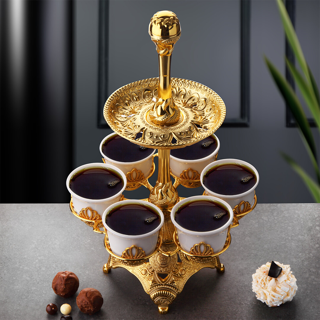 Mırra Presentation Set with Two Layer Table Gold - 4