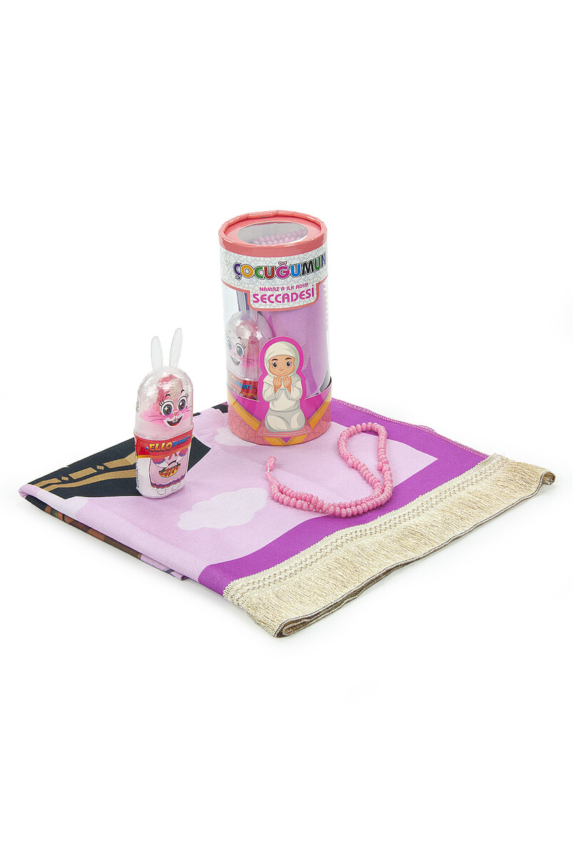 My Daughter's First Step to Prayer Prayer Mat Set Pink - 1