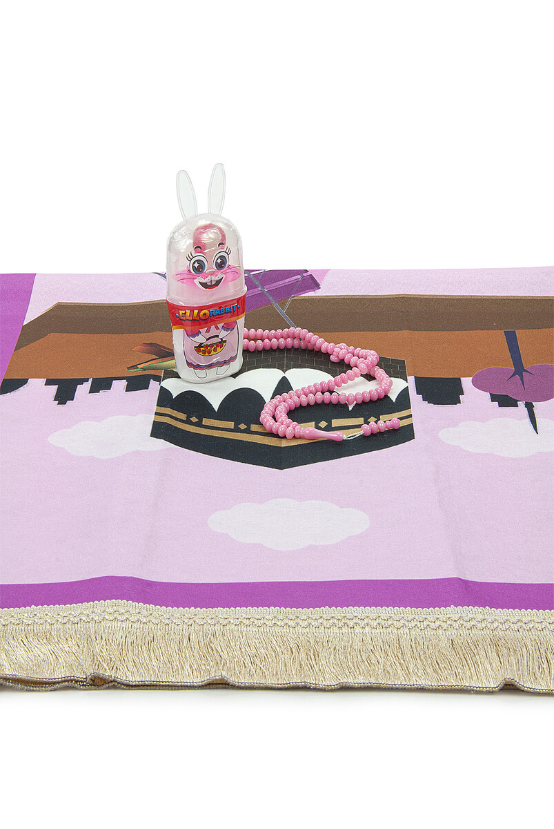 My Daughter's First Step to Prayer Prayer Mat Set Pink - 2