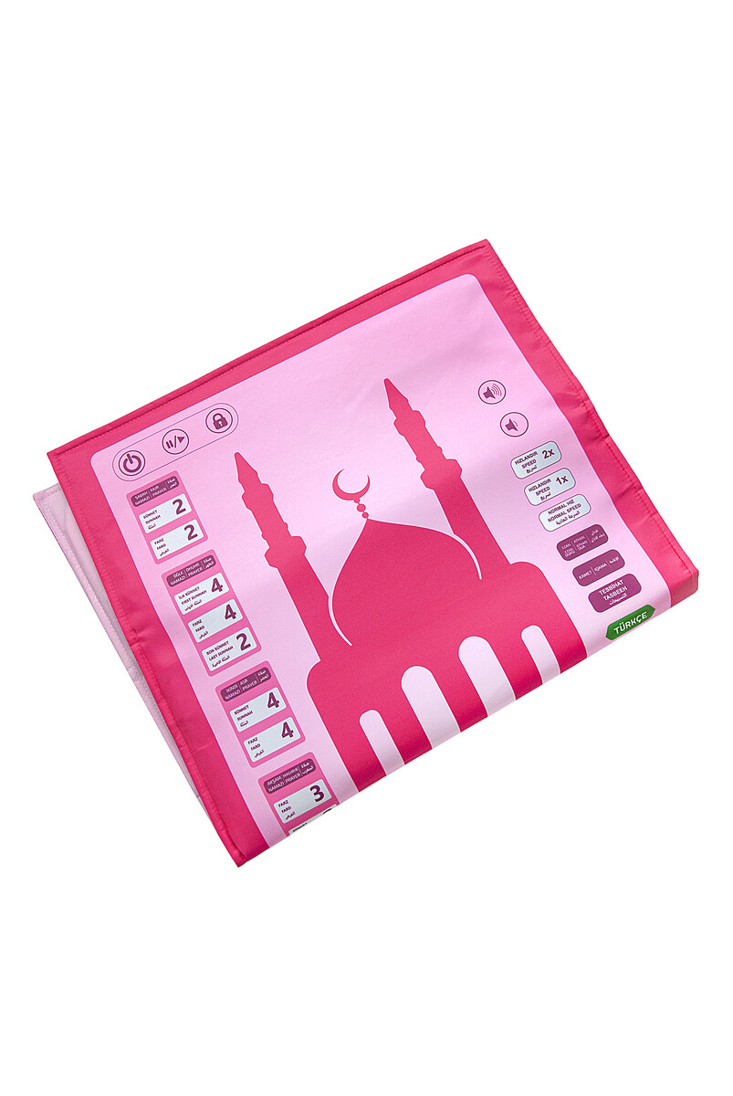 My Prayer Rug is a Pink Prayer Rug that Speaks Voices for Children and Makes Pray in 7 Languages. - 2