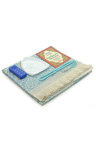 My Son's Audio Prayer Teaching Prayer Mat Set in Blue - 3