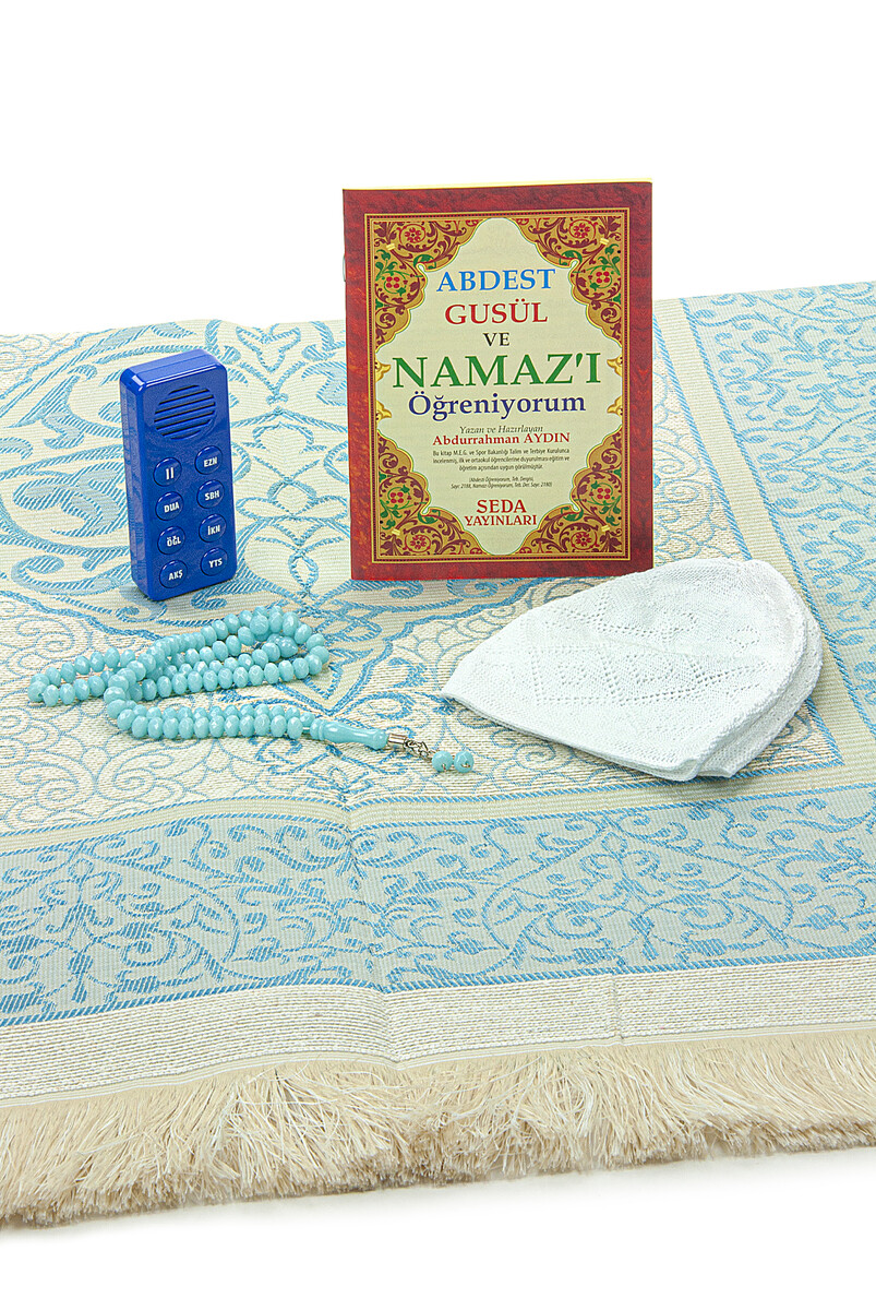 My Son's Audio Prayer Teaching Prayer Mat Set in Blue - 4