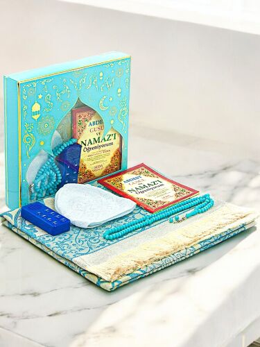 My Son's Audio Prayer Teaching Prayer Mat Set in Blue - 1