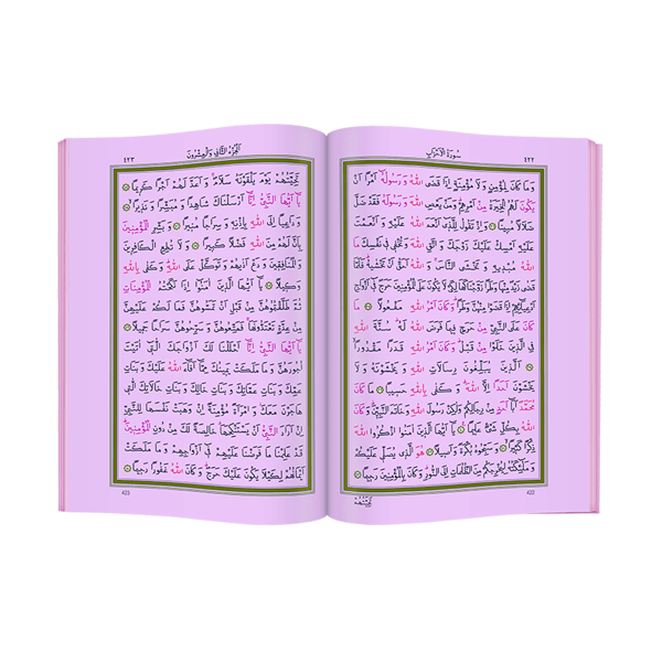 My Quran - Arabic - Mosque (Large) Size - Computer Calligraphy - Pink Color - 7