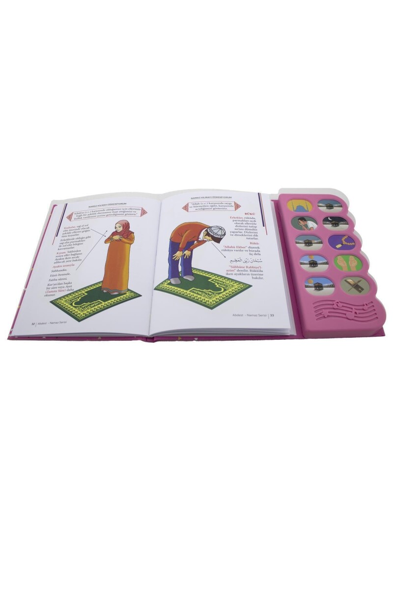 Namaz Öğreten Cihaz Resimli Kitap Seti Pembe - 4