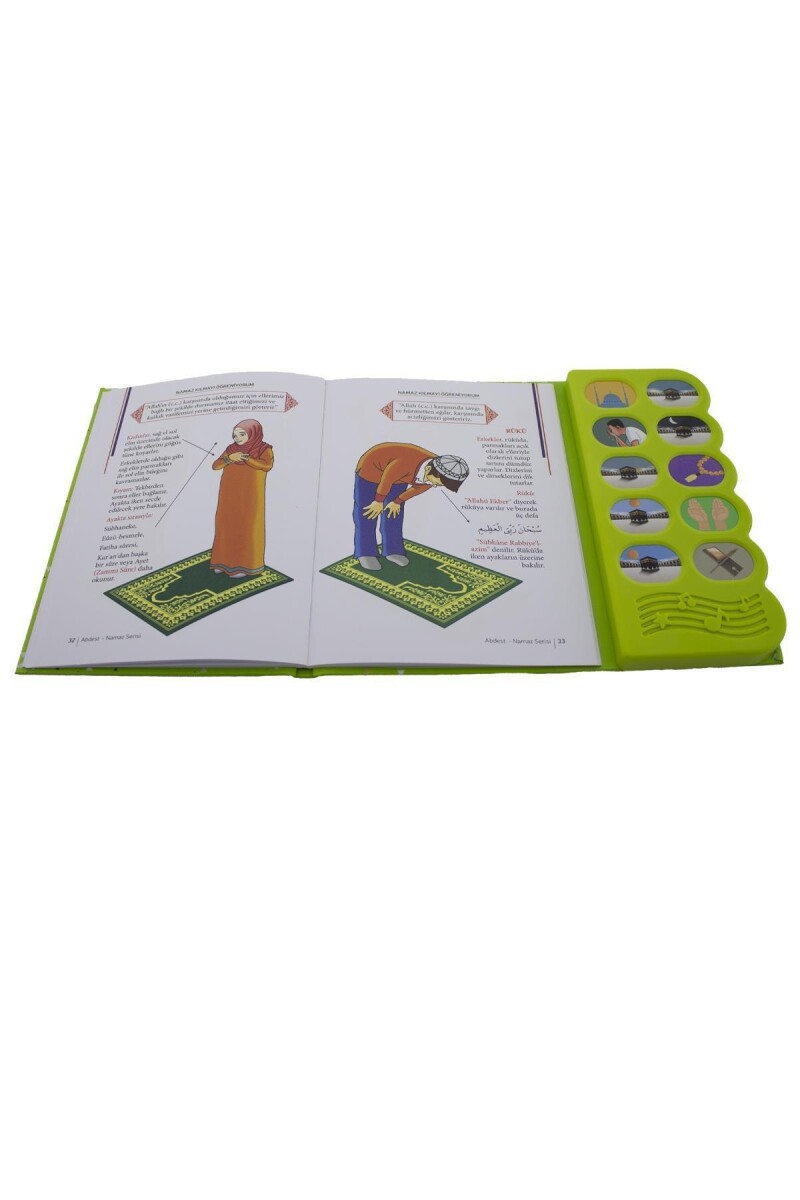 Namaz Öğreten Cihaz Resimli Kitap Seti Yeşil - 4