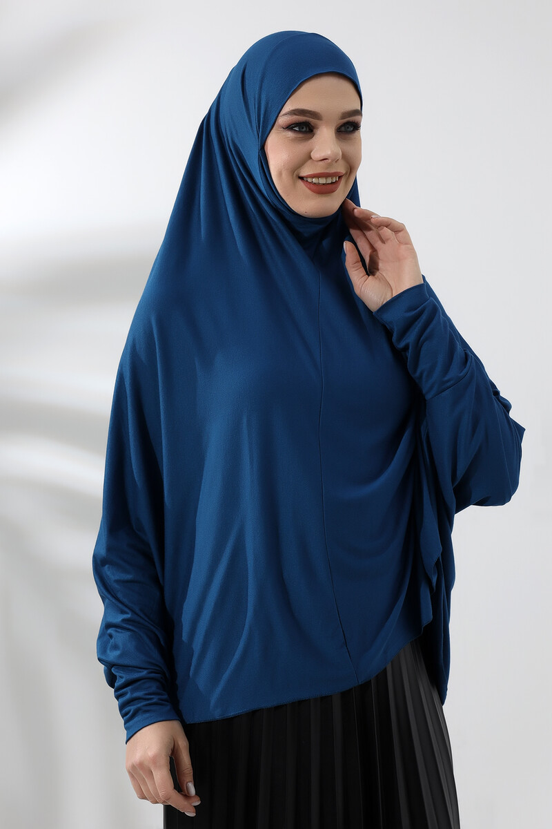 Oil Ready Practical Sultanbaş Hijab Sleeve Combed Cotton Soufflé Scarf Hijab - 5