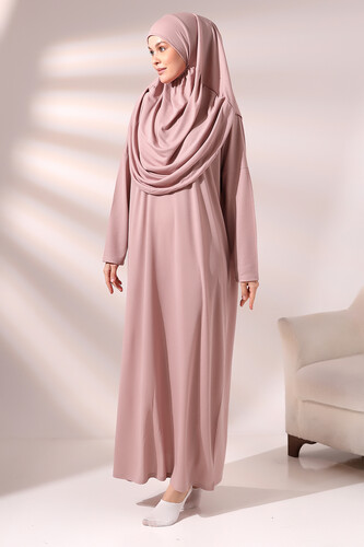 One Piece Prayer Dress - Dried Rose - 5015 - 3