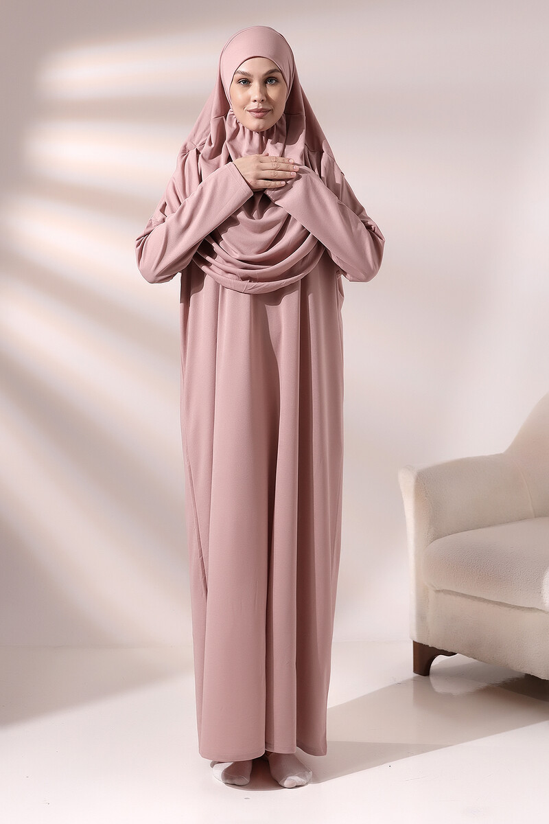 One Piece Prayer Dress - Dried Rose - 5015 - 4