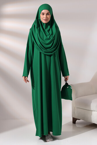 One Piece Prayer Dress - Emerald Green - 5015 - 1