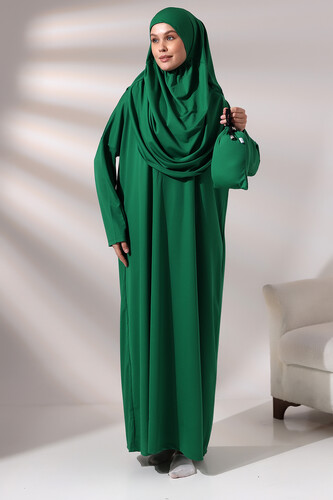 One Piece Prayer Dress - Emerald Green - 5015 - 2