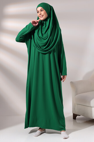 One Piece Prayer Dress - Emerald Green - 5015 - 3