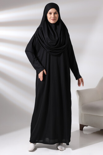 One Piece Prayer Dress - Black - 5015 - 9