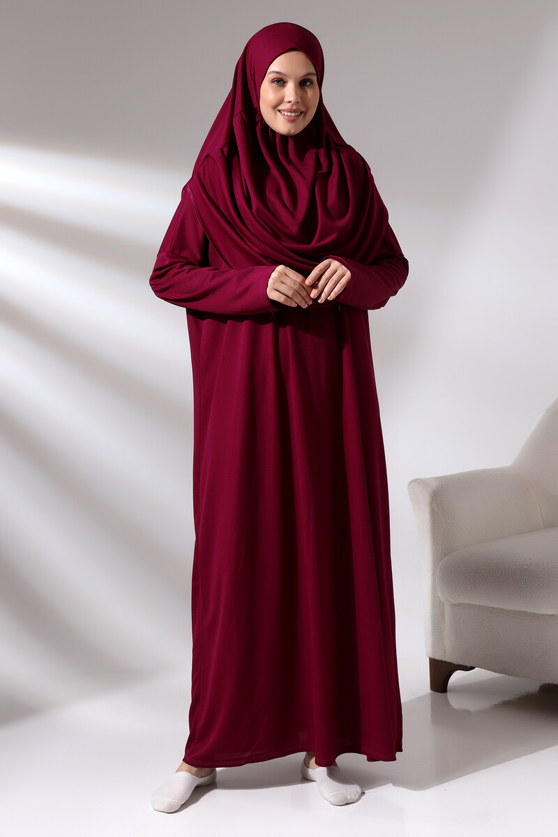 One Piece Prayer Dress - Fuchsia - 5015 - 2