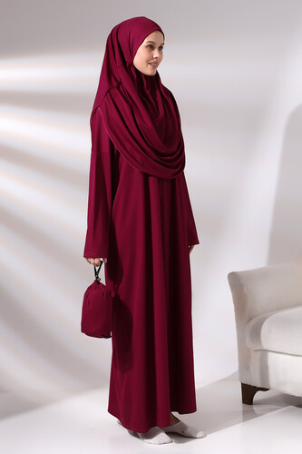 One Piece Prayer Dress - Fuchsia - 5015 - 3