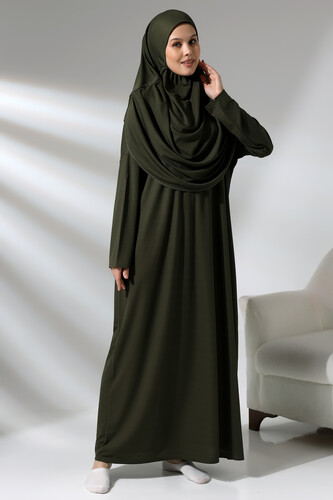 One Piece Prayer Dress - Khaki - 5015 - 8