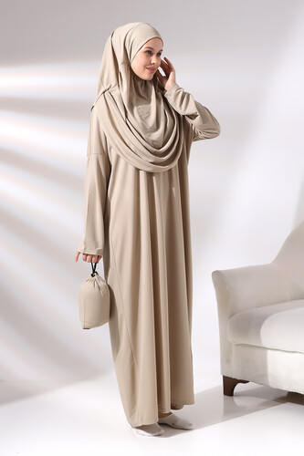 One Piece Prayer Dress - Mink - 5015 - 3