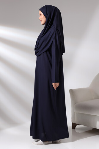 One Piece Prayer Dress - Navy Blue - 5015 - 7