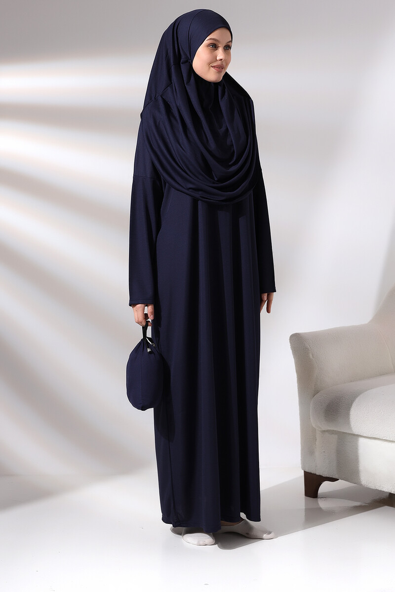 One Piece Prayer Dress - Navy Blue - 5015 - 8