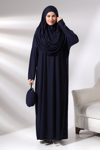 One Piece Prayer Dress - Navy Blue - 5015 - 9